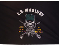 USMC Mess w/ Best 2'x3' Poly Flag