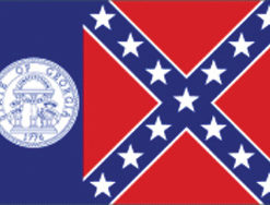 2'x3' Georgia Polyester Flag/ Old