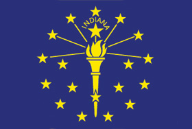 2'x3' Indiana Polyester Flag