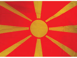 Macedonia 12"x18" Stick Flag