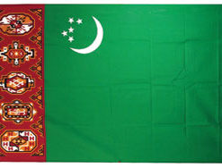 Turkmenistan 12"x18" Stick Flag