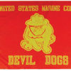 USMC Bulldog 4x6" Stick Flag