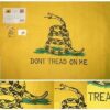 Dont Tread on Me Flag 2x3 Ft Embroidered Cotton Gadsden Flag