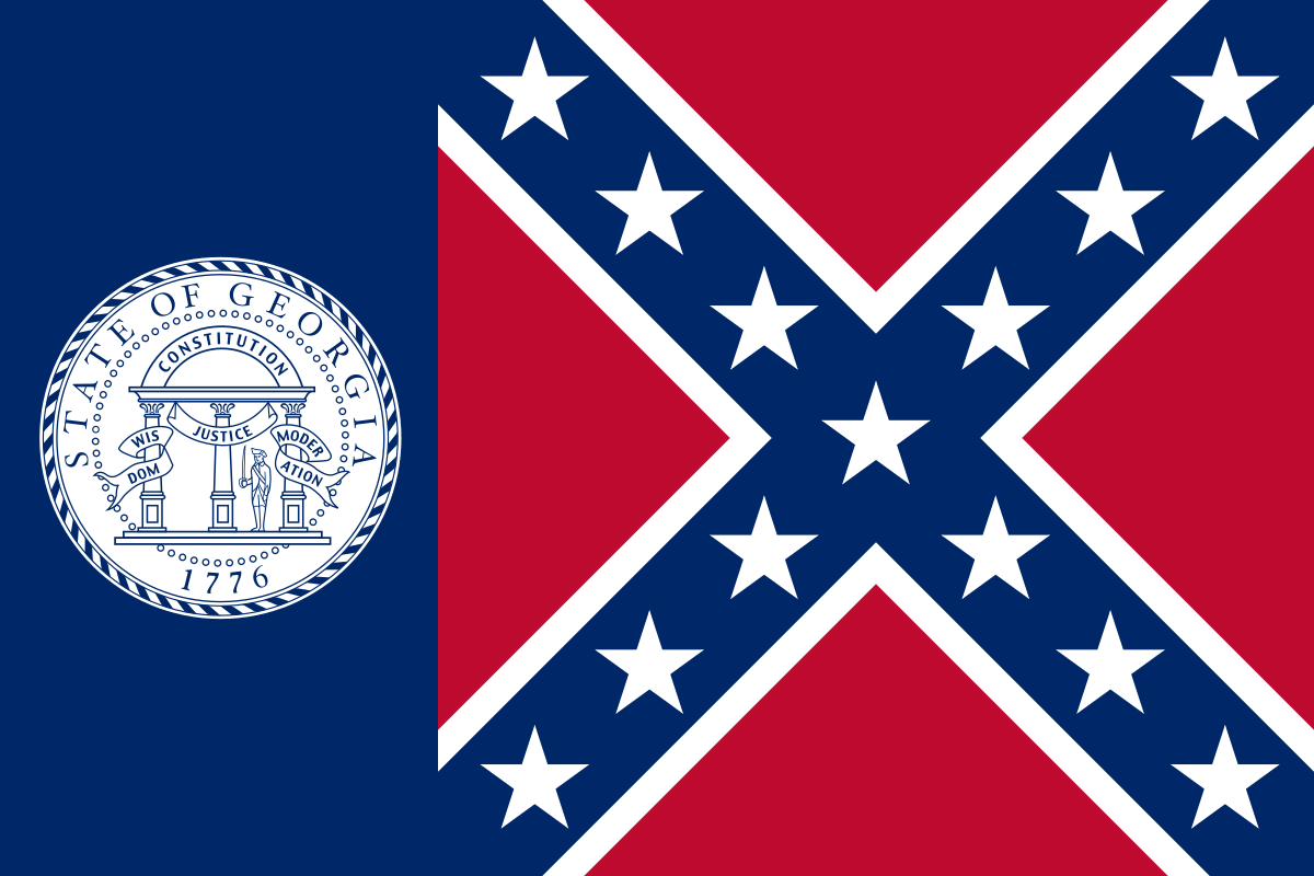 Georgia 1956-2001 3'x5' Poly Flag