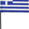 Greece 4"x6" Stick Flag, 4" x 6" Greece stick flag, Greece Miniature Flag, Greece Desktop Flag, Greece Classroom Flag