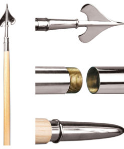 Guidon 8' Flagpole Set Chrome