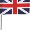 King's Colours British Union Jack Stick Flag - 4x6"