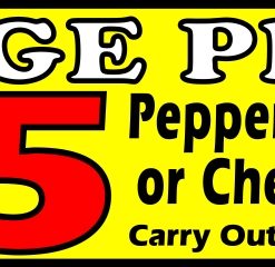 3' x 10' Large Pizza 5 Banner