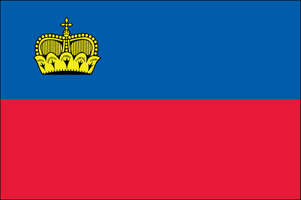 Flag Liechtenstein Poly