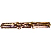 Gold Good Conduct Knot 2 Knot. 3/4"