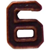 3/16" Bronze Air Medal Numerals   6