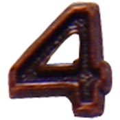 1/4" Bronze Air Medal Numerals   4