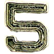 1/4" Silver Air Medal Numerals   5