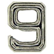 1/4" Silver Air Medal Numerals   9