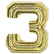 1/4" Gold Air Medal Numerals   3