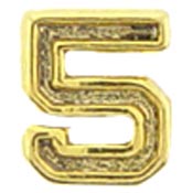 1/4" Gold Air Medal Numerals   5