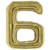 1/4" Gold Air Medal Numerals   6