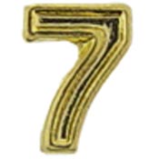 1/4" Gold Air Medal Numerals   7