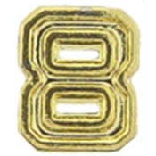 1/4" Gold Air Medal Numerals   8