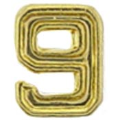 1/4" Gold Air Medal Numerals   9
