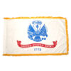 Perma-Nyl 4'x6' Nylon Indoor Army Flag, US Army Indoor Nylon 4' x 6' with Pole Hem and Gold Fringe Flag, Army Indoor Fringed Flag