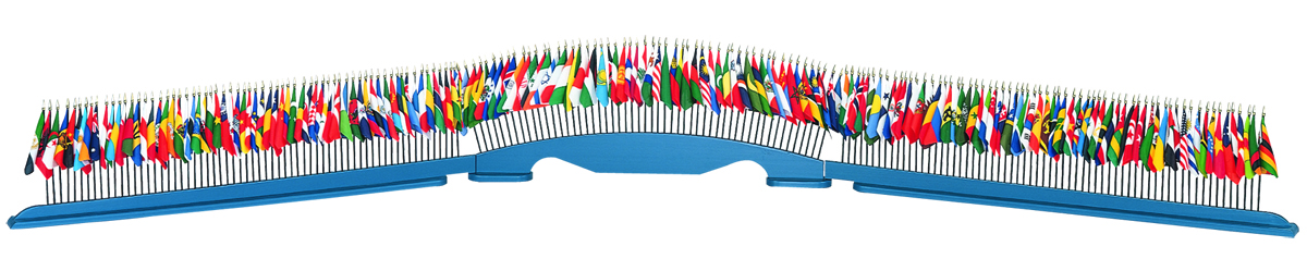 Stand for U.N. 4"x6" Flag Set
