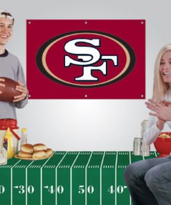 2'x3' 49ers Banner + Vinyl Tablecloth