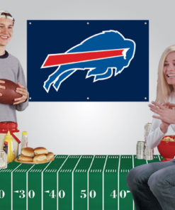 2'x3' Bills Banner + Vinyl Tablecloth