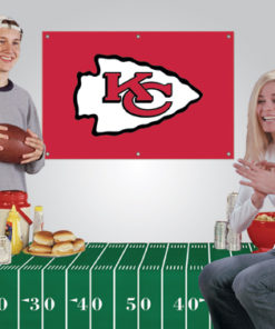 2'x3' Chiefs Banner + Vinyl Tablecloth