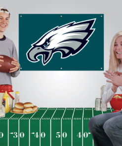 2'x3' Eagles Banner + Vinyl Tablecloth