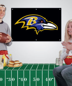 2'x3' Ravens Banner + Vinyl Tablecloth