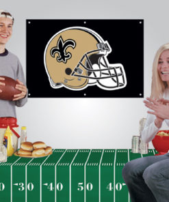 2'x3' Saints Banner + Vinyl Tablecloth