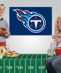 2'x3' Titans Banner + Vinyl Tablecloth