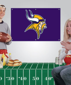 2'x3' Vikings Banner + Vinyl Tablecloth