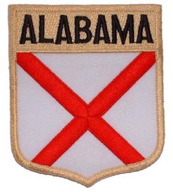 Alabama Flag Shield Patch