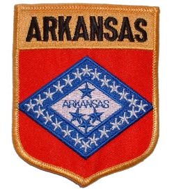 Arkansas Flag Shield Patch