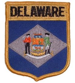Delaware Flag Shield Patch