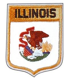 Illinois Flag Shield Patch