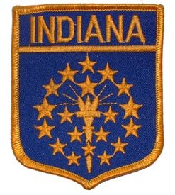 Indiana Flag Shield Patch