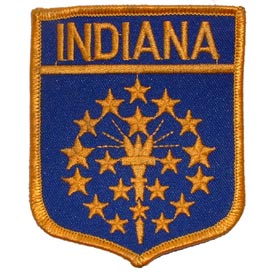 Indiana Flag Shield Patch