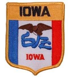 Iowa Flag Shield Patch