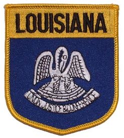Louisiana Flag Shield Patch