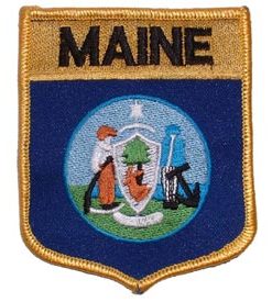 Maine Flag Shield Patch