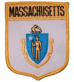 Massachusetts Flag Shield Patch