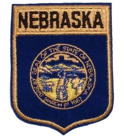 Nebraska Flag Shield Patch