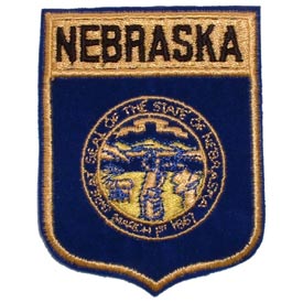 Nebraska Flag Shield Patch