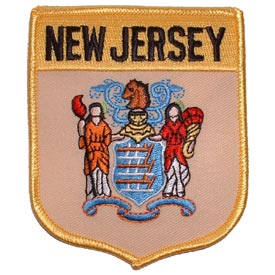 New Jersey Flag Shield Patch