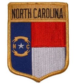 North Carolina Flag Shield Patch