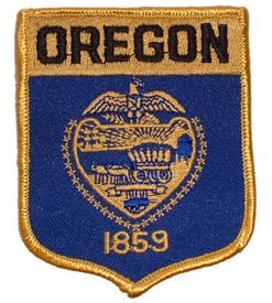 Oregon Flag Shield Patch