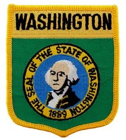 Washington Flag Shield Patch